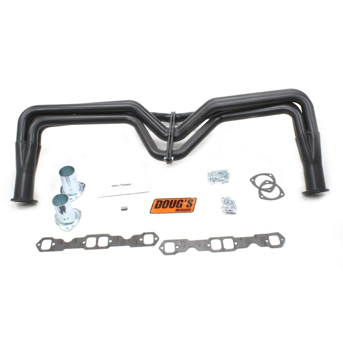 Doug's Headers D355-B 1 3/4 4-Tube Full Length Fenderwell Header Hi-Temp Black Coating