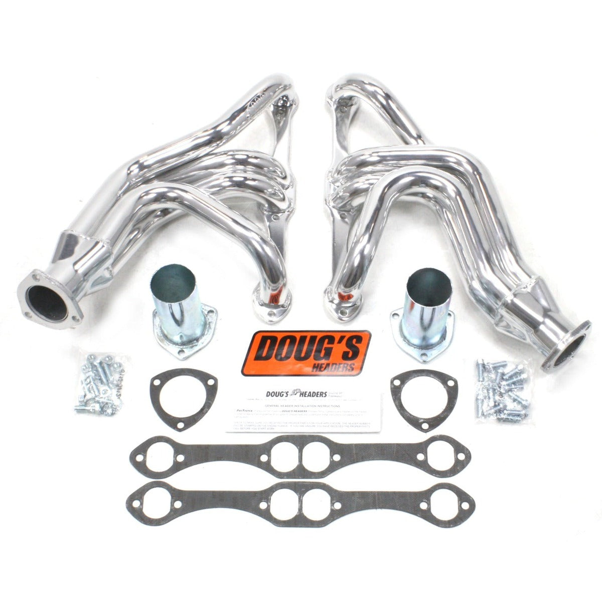 Doug's Headers D356 1 5/8 4-Tube Shorty Header Metallic Ceramic Coating
