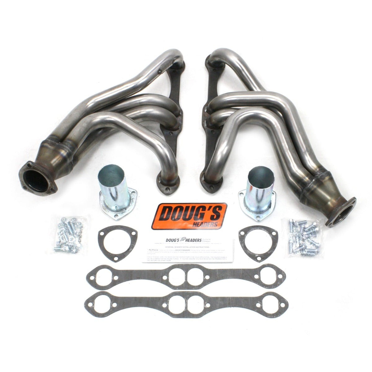 Doug's Headers D356-R 1 5/8 4-Tube Shorty Header Raw Steel