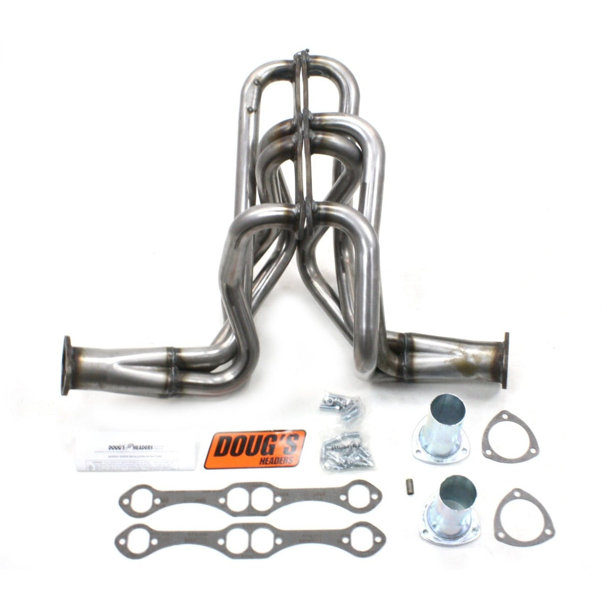 Doug's Headers D358-R 1 5/8 4-Tube Full Length Header Raw Steel