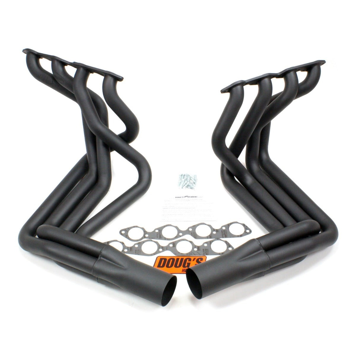 Doug's Headers D381-B 2 1/8 4-Tube Full Length Header Sidemount Hi-Temp Black Coating