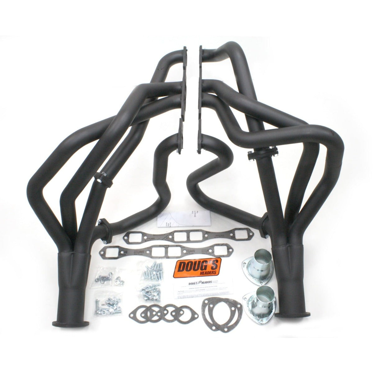 Doug's Headers D440-B 2 4-Tube Full Length Header Hi-Temp Black Coating