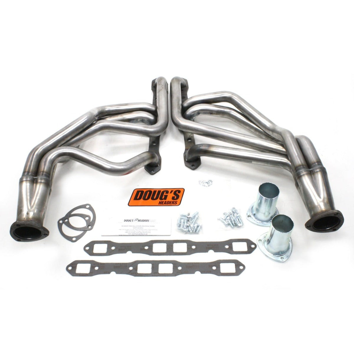 Doug's Headers D451-R 1 3/4 4-Tube Full Length Header Raw Steel