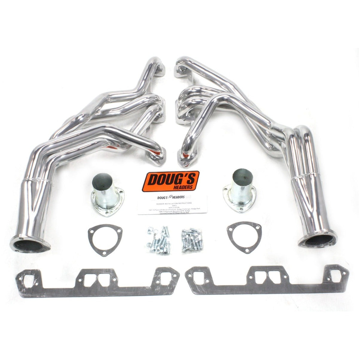 Doug's Headers D453 1 5/8 4-Tube Full Length Header Metallic Ceramic Coating