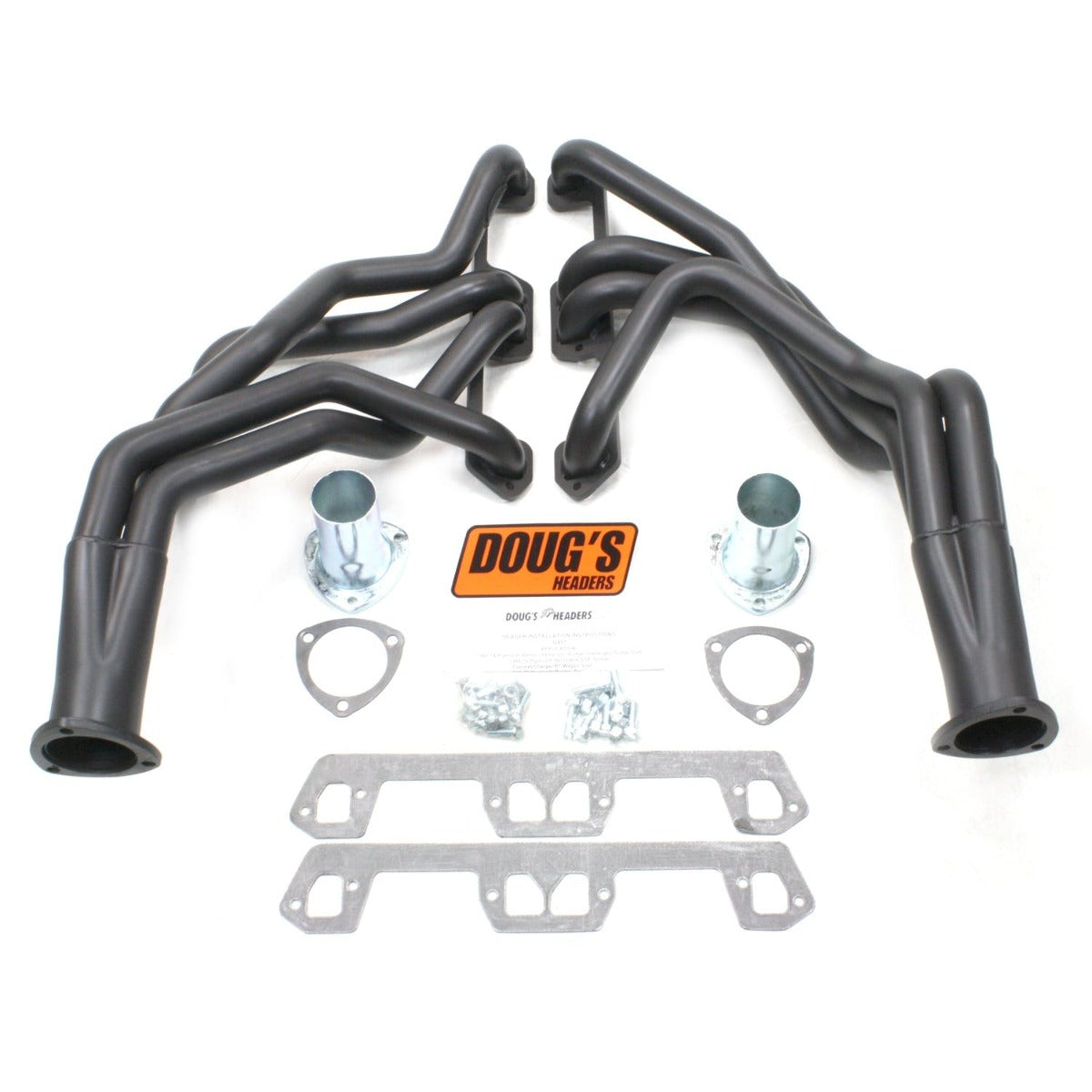 Doug's Headers D453-B 1 5/8 4-Tube Full Length Header Hi-Temp Black Coating
