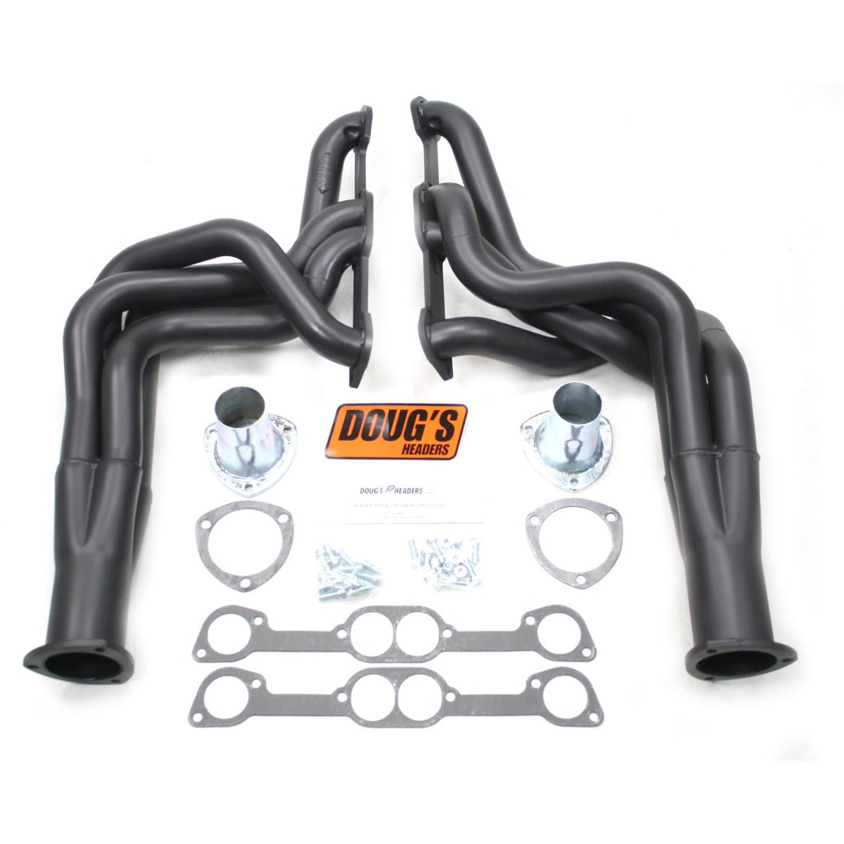 Doug's Headers D523-B 2 4-Tube Full Length Header Hi-Temp Black Coating