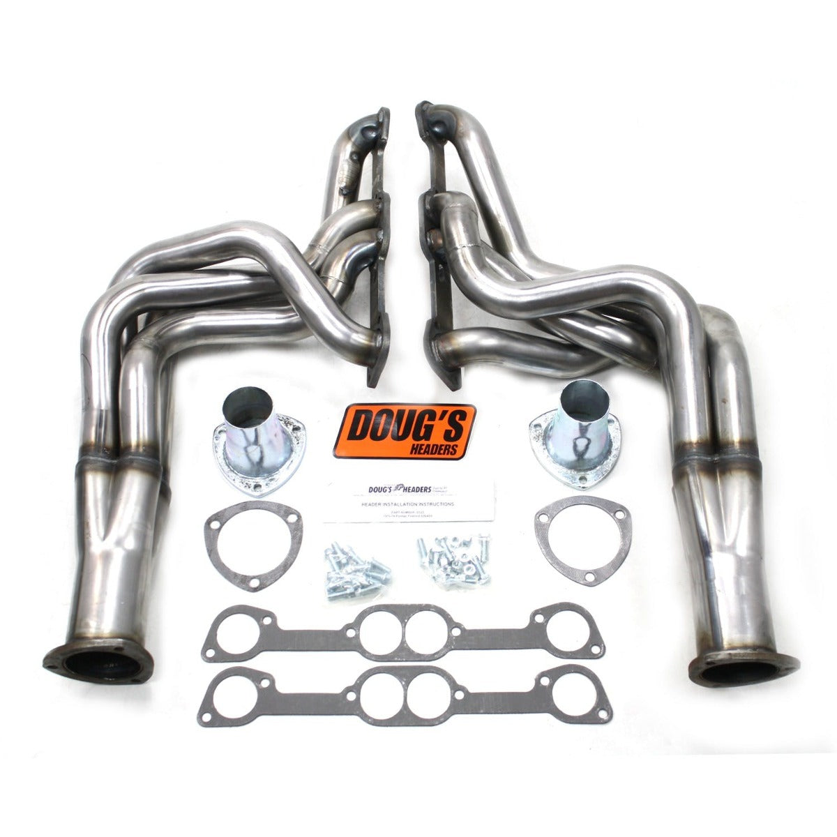Doug's Headers D523-R 2 4-Tube Full Length Header Raw Steel