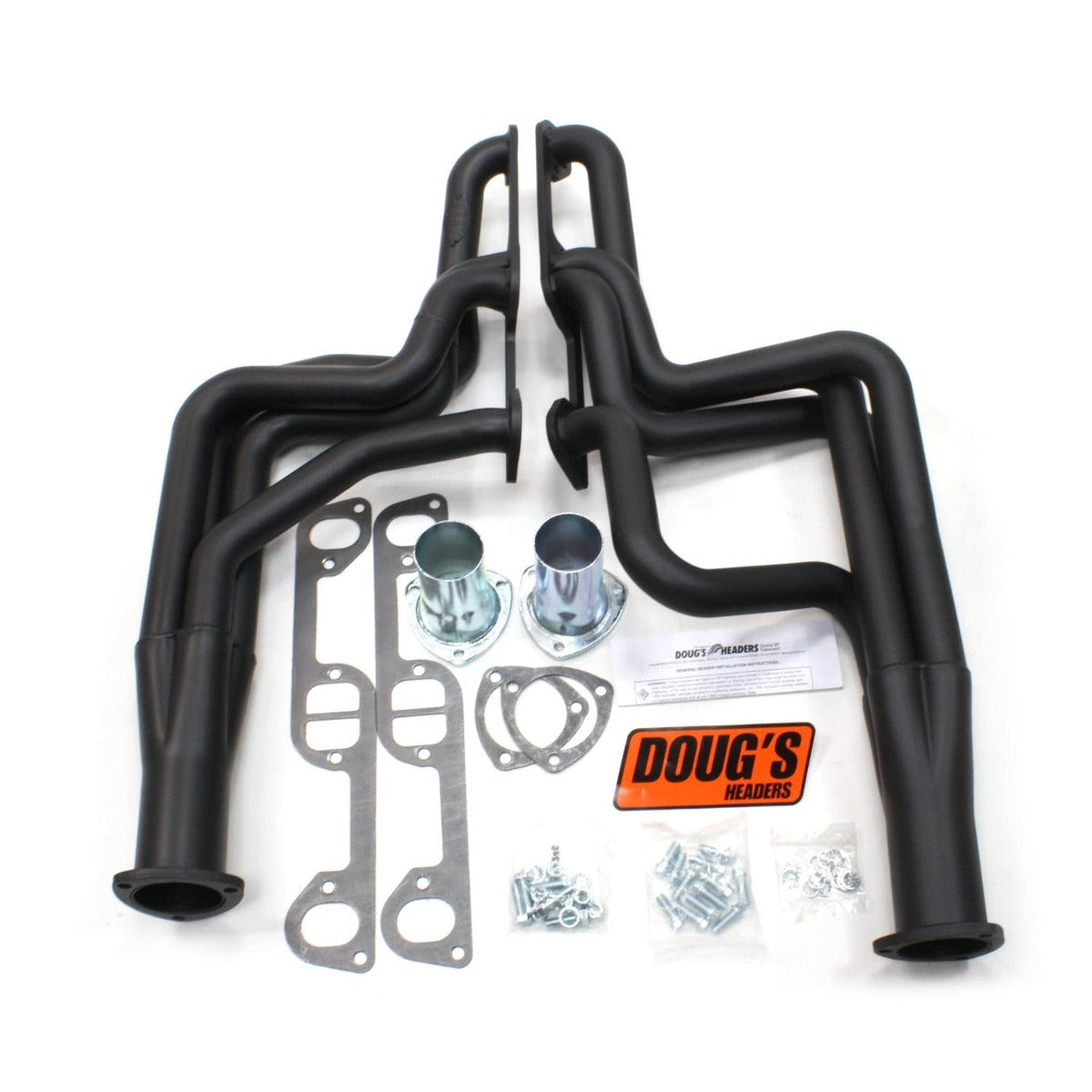 Doug's Headers D590-B 1 3/4 4-Tube Full Length Header Hi-Temp Black Coating