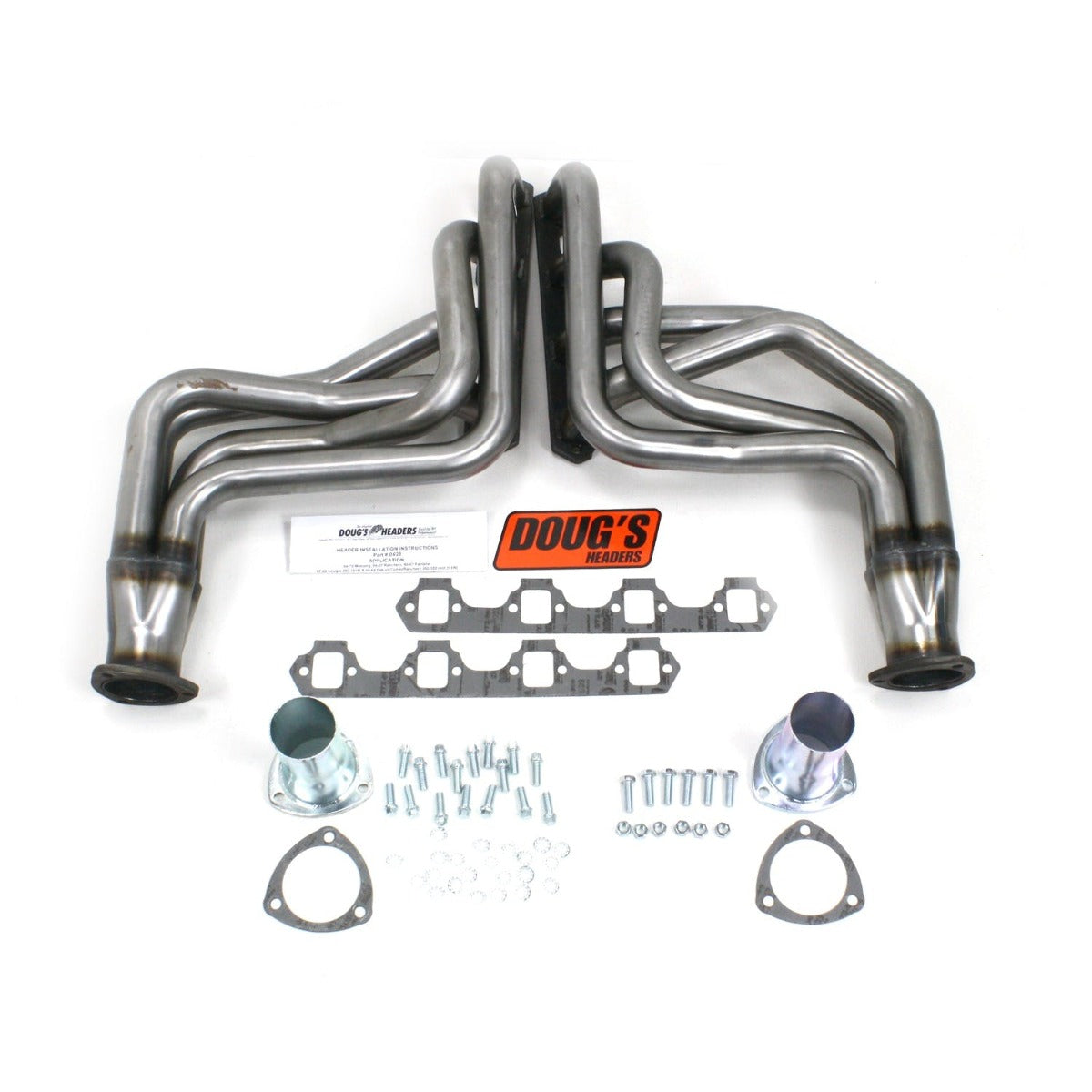 Doug's Headers D623-R 1 3/4 4-Tube Full Length Header Raw Steel