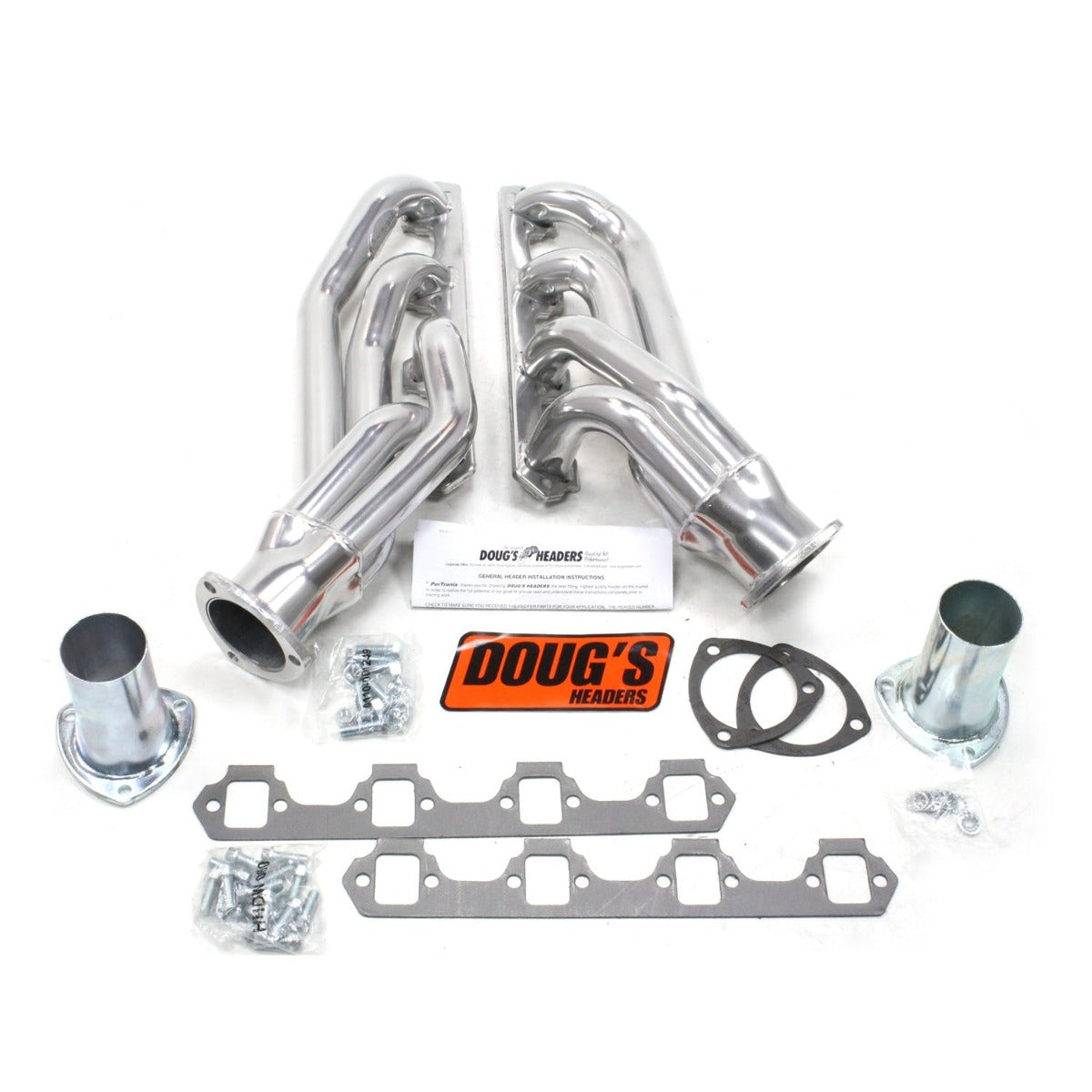 Doug's Headers D665 1 5/8 4-Tube Shorty Header Metallic Ceramic Coating