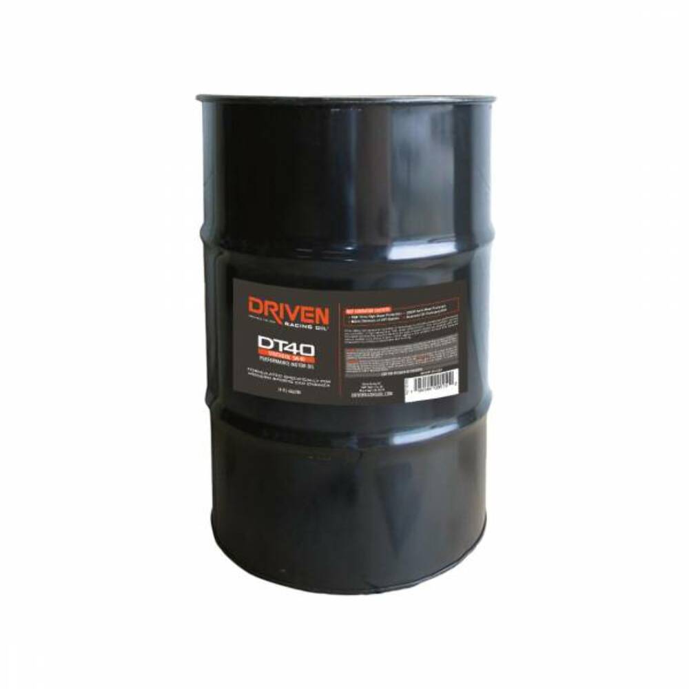 Driven Racing Oil 02420 DT40 5W-40 Synthetic Performance Motor Oil (54 gal. drum)