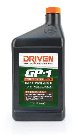 Driven Racing Oil 19506 GP1 20W-50 Synthetic Blend Racing Oil - 1 Quart Bottle