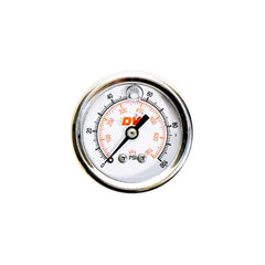 DeatschWerks Fuel Pressure Gauge - Liquid Filled White Face with DW Logo 6-01-GL