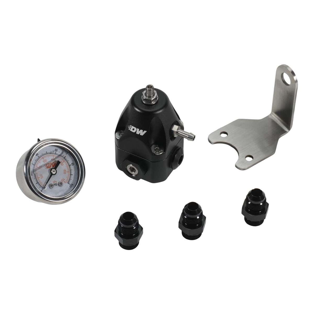 DeatschWerks DWR1000c AFPR + pressure gauge + 6AN fittings 6-1002-FRB-66