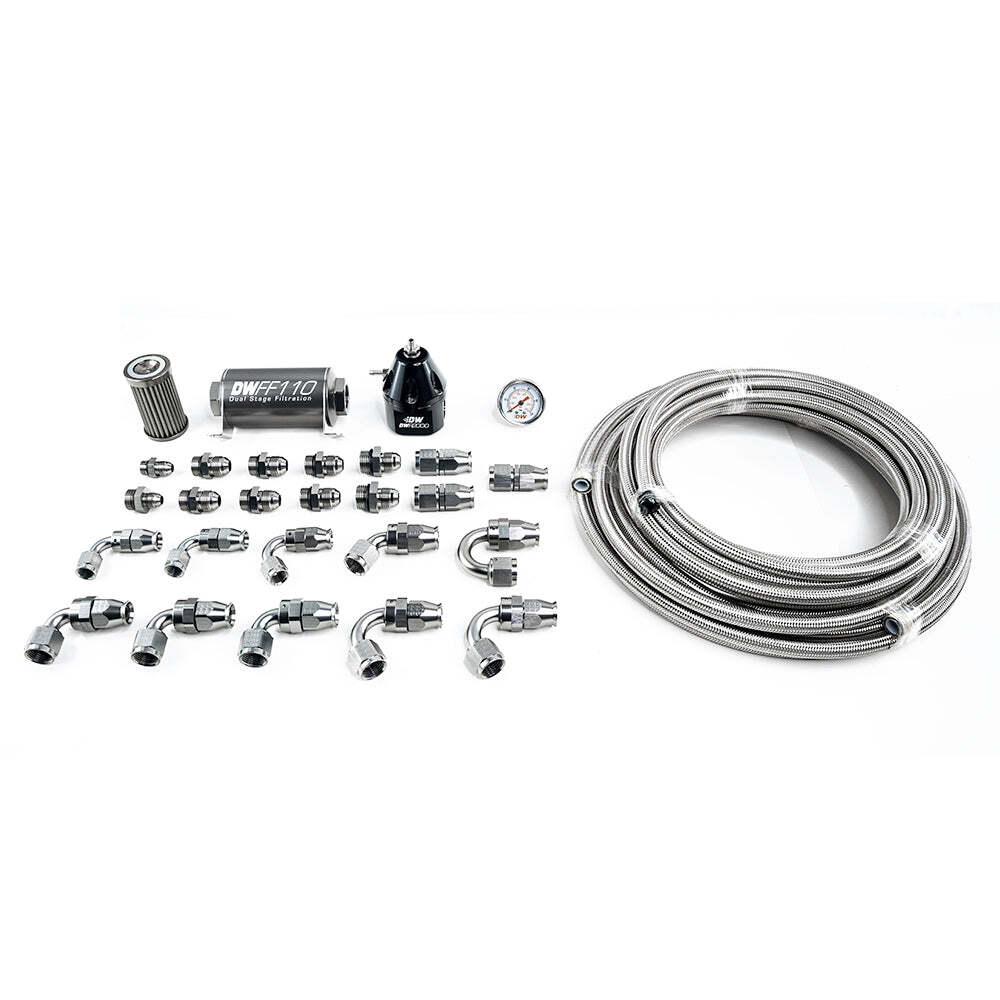 DeatschWerks X2 Series Pump Module 10AN PTFE Plumbing Kit for 2011-19 Ford Mustang 6-606