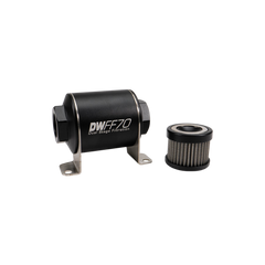 DeatschWerks 10AN Female, 10 micron, 70mm In-line fuel filter kit 8-03-070-010K