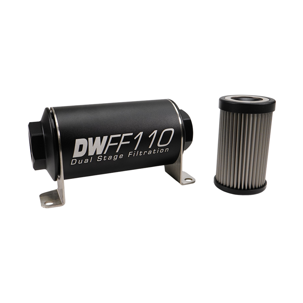 DeatschWerks 10AN Female, 10 micron, 110mm In-line fuel filter kit 8-03-110-010K