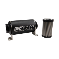 DeatschWerks 10AN Female, 10 micron, 110mm In-line fuel filter kit 8-03-110-010K