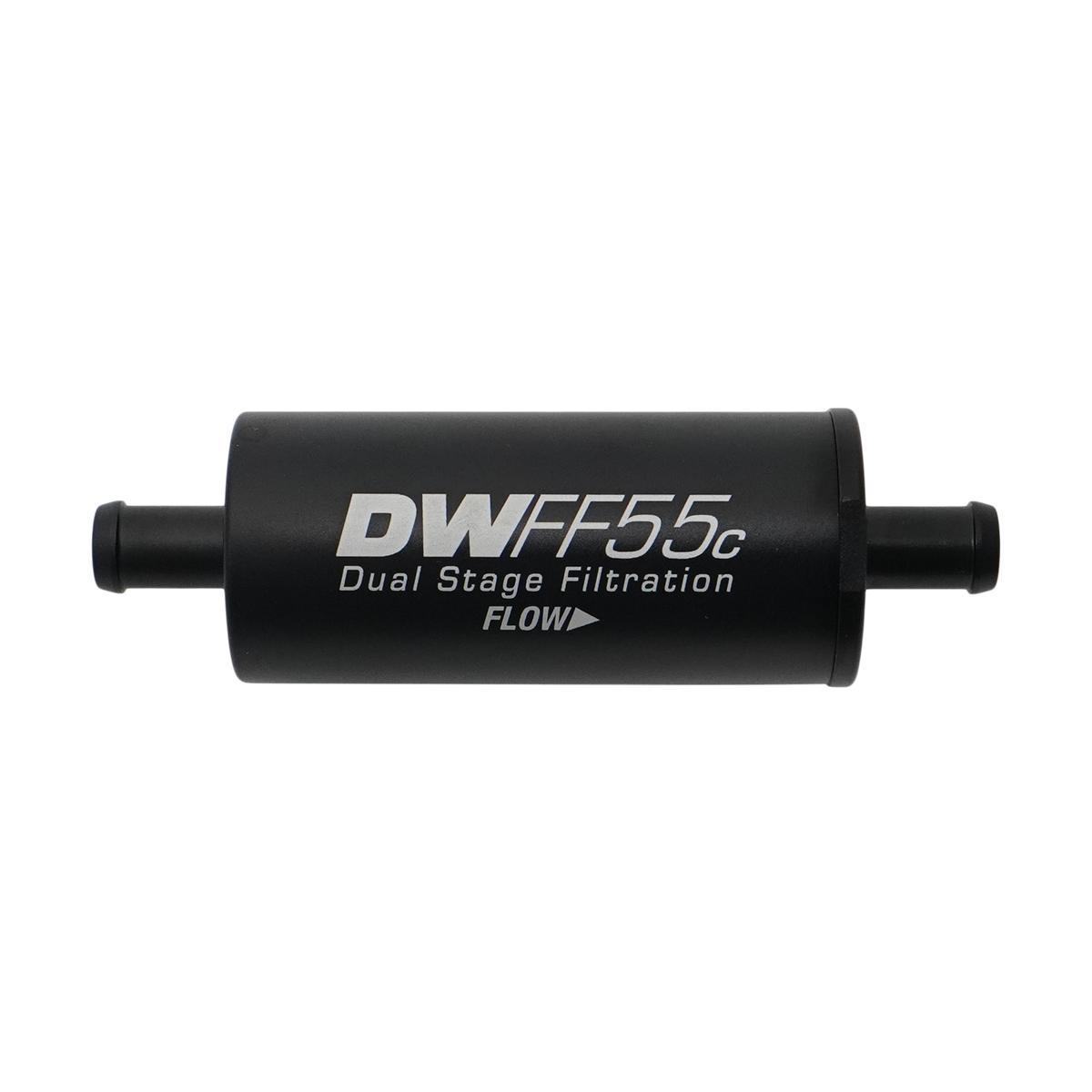 DeatschWerks 3/8 in Barb, 10 micron, 55mm In-line fuel filter kit 8-03-55C-010K-38