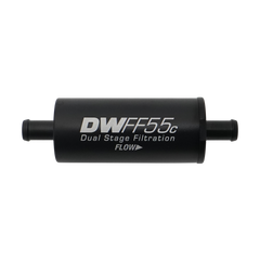 DeatschWerks 3/8 in Barb, 10 micron, 55mm In-line fuel filter kit 8-03-55C-010K-38