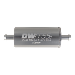 DeatschWerks 5/16 in Barb, 5 micron, 55mm In-line fuel filter kit 8-03-55C-010K