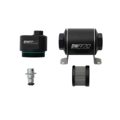 DeatschWerks 70mm Billet Fuel Filter Regulator 10 Micron 8-FFR-070-010K