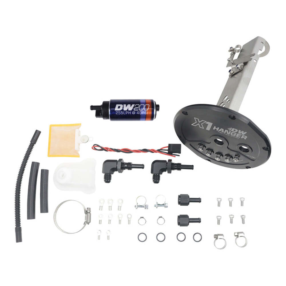 DeatschWerks X1 Fuel Pump Hanger w/ DW200 Fuel pump for Nissan S13 9-201-7020