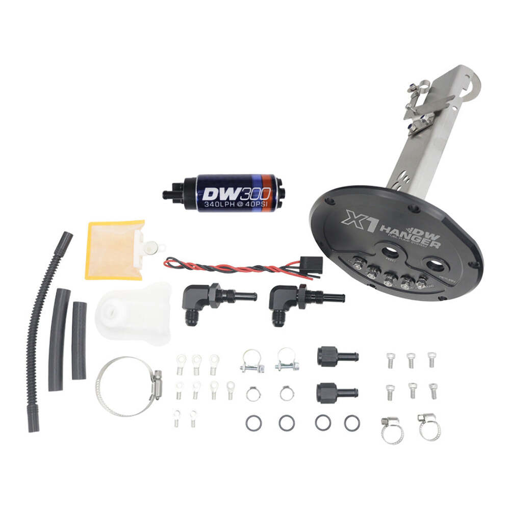 DeatschWerks X1 Fuel Pump Hanger w/ DW300 Fuel pump for Nissan S13 9-301-7020
