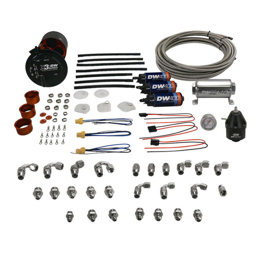DeatschWerks X3 Fuel Pump Module w/DW400 Fuel pumps and PTFE return kit for 2015-24 Ford F-150 9-401-604-7033