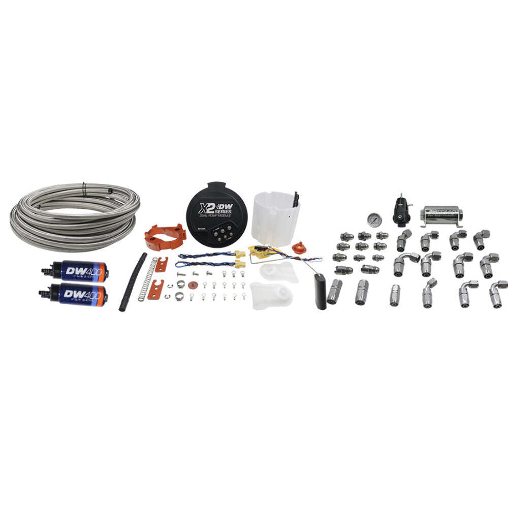 DeatschWerks X2 Fuel Pump Module w/DW400 Fuel pumps and PTFE return kit for 2006-19 Dodge Hemi 9-401-614-7060