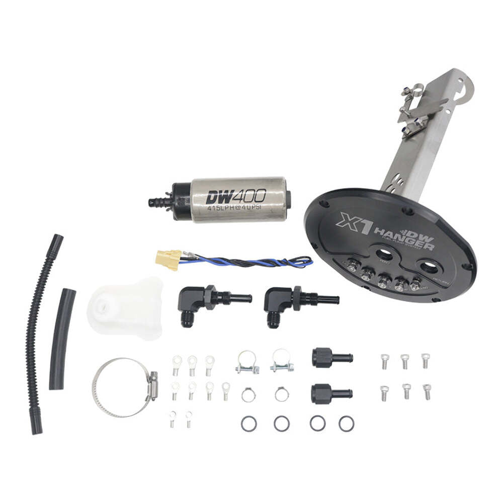 DeatschWerks X1 Fuel Pump Hanger w/ DW400 Fuel pump for Nissan S13 9-401-7020