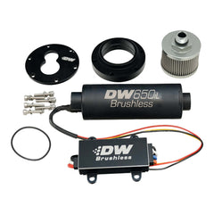 DeatschWerks DW650iL Brushless in-line Fuel pump w/2-speed controller for 3.5L surge tank 9-650-C105-5009