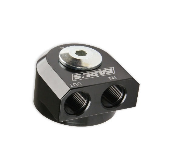 Earl's Performance Plumbing 1179ERL OIL FILTER ADAPTER W/90 DEG -10 ORB PORT