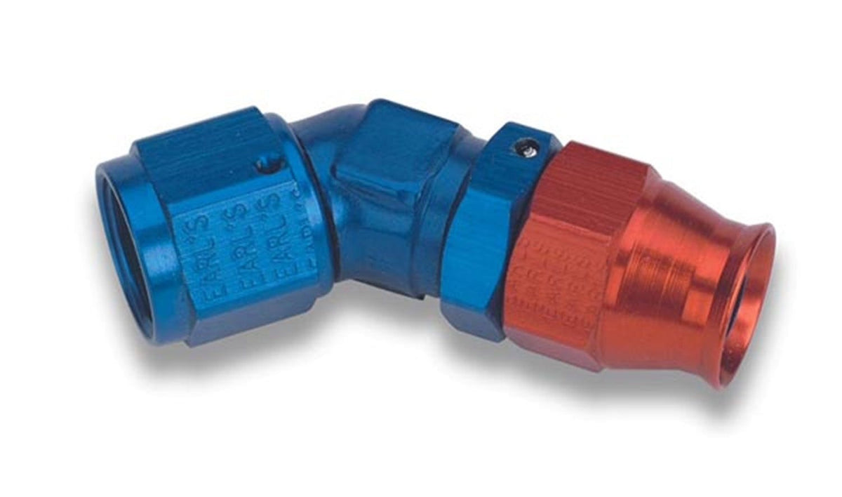 Earl's Performance Plumbing 604536ERL -6 45 Deg. AL Adj. Hose End