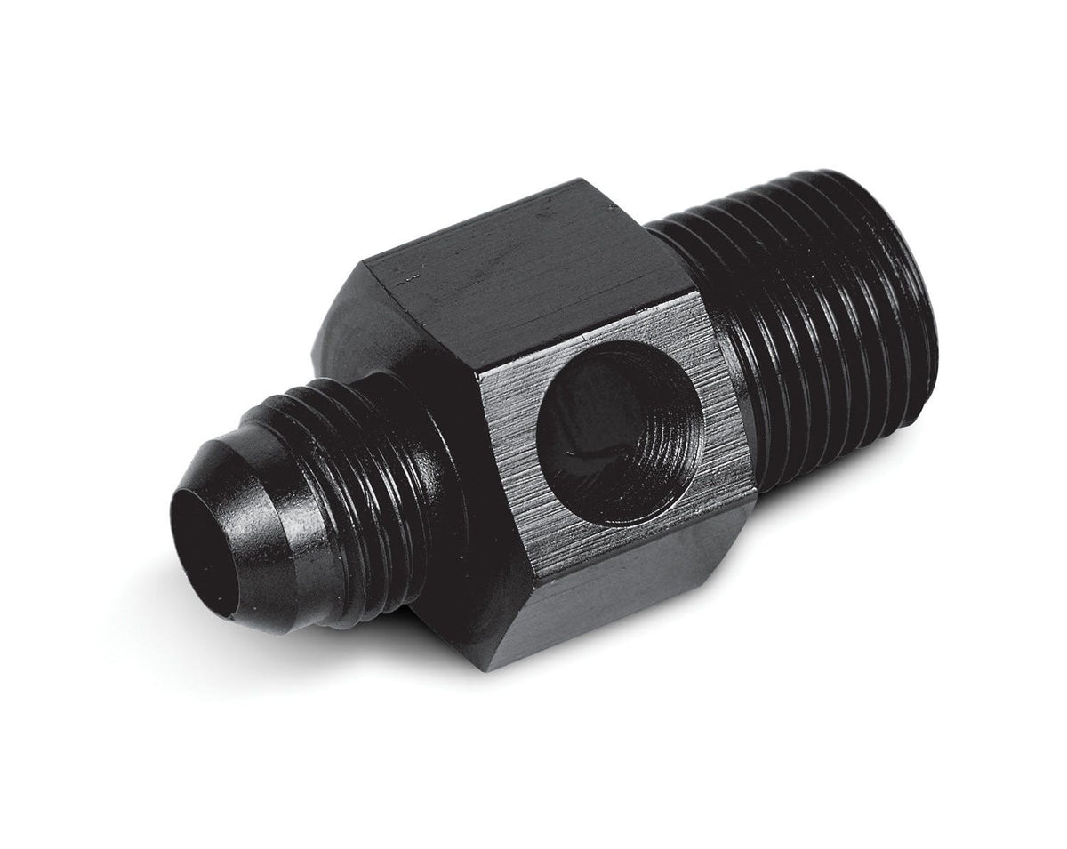 Earl's Performance Plumbing AT100194ERL BLACK -6 FUEL PRESSURE GA ADAPTER