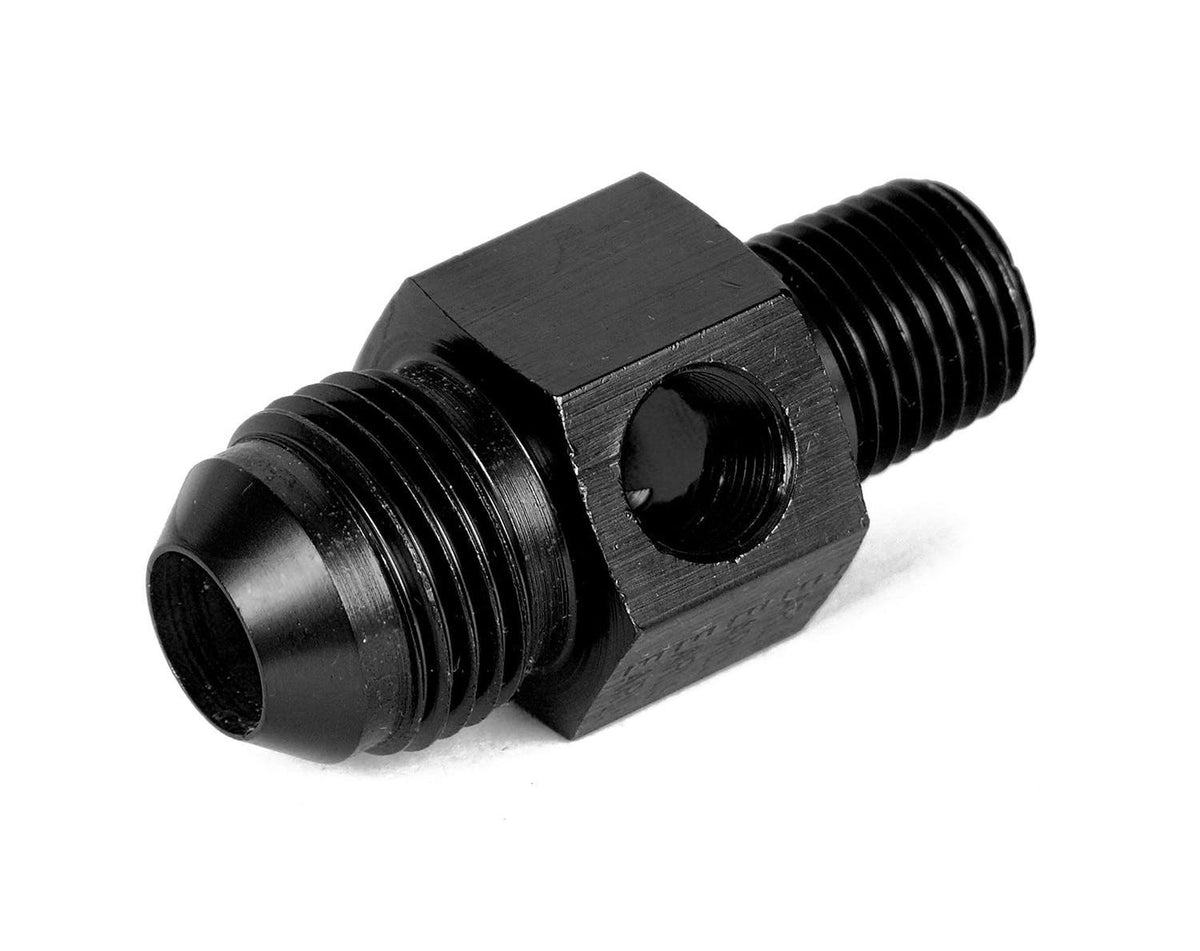 Earl's Performance Plumbing AT100197ERL BLACK -8 FUEL PRESSURE GA ADAPTER