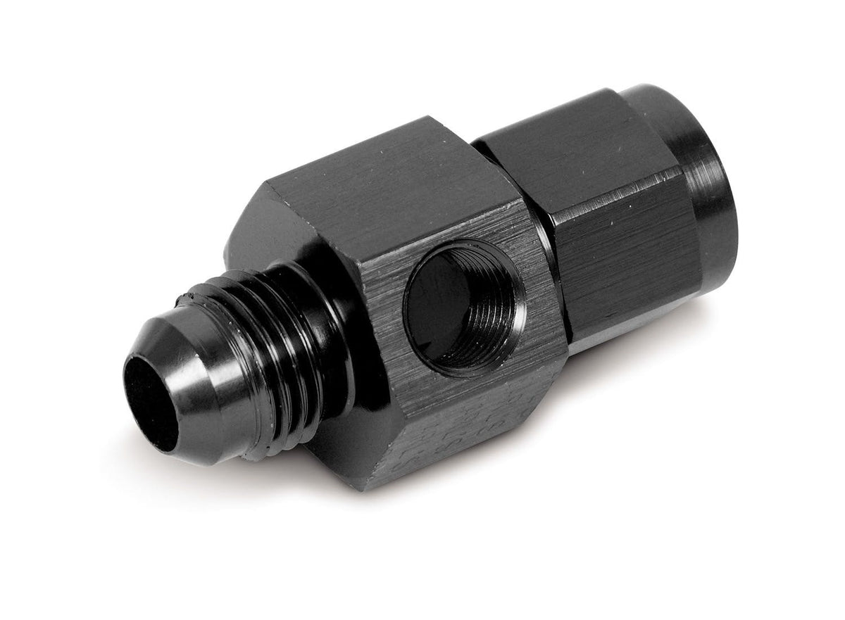 Earl's Performance Plumbing AT100199ERL BLACK -6 MALE TO -6 FEMALE GAGE ADAPTER