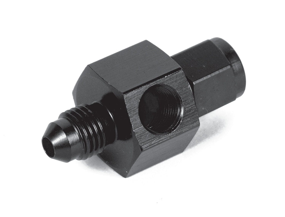 Earl's Performance Plumbing AT100201ERL BLACK -4 MALE TO -4 FEMALE GAGE ADAPTER