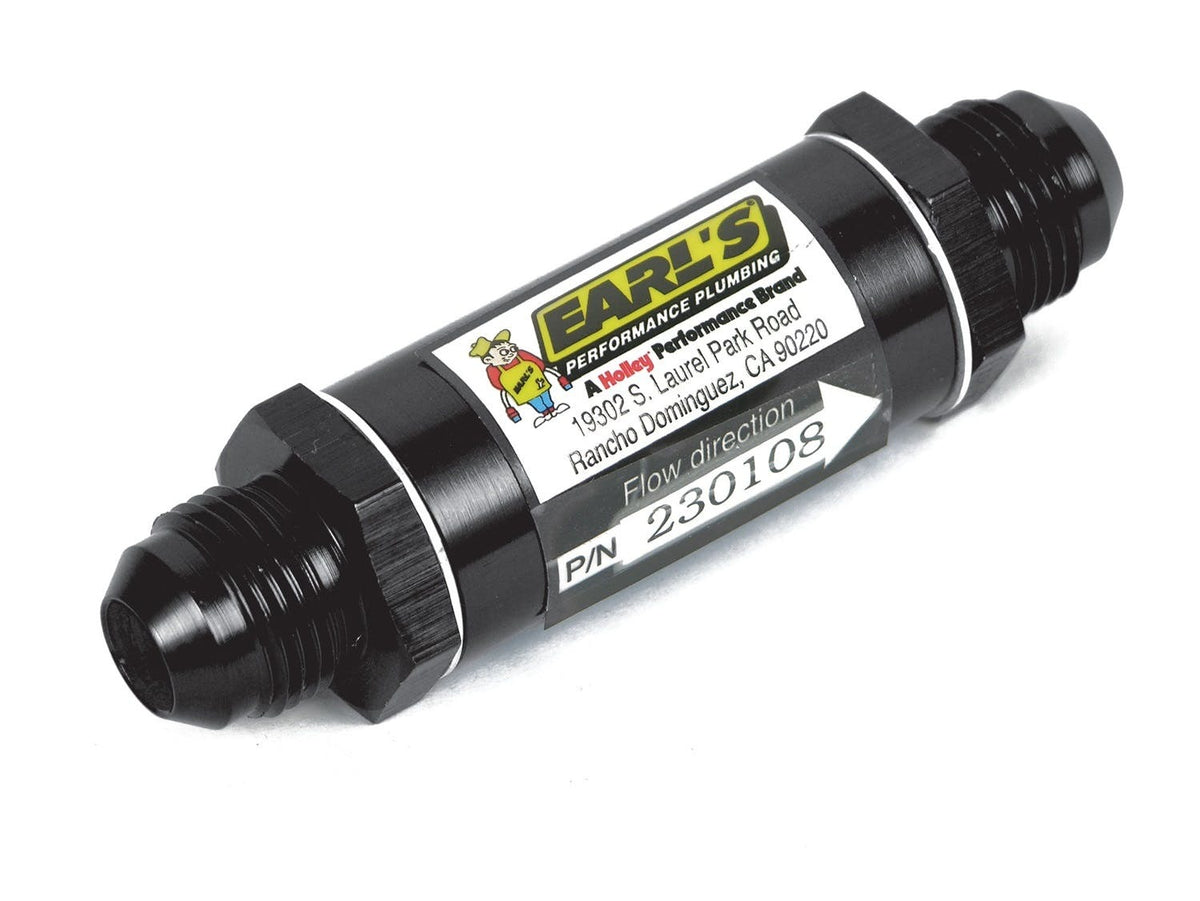 Earl's Performance Plumbing AT230108ERL BLACK -8 AN 35 MIC ELEMENT FUEL FILTER