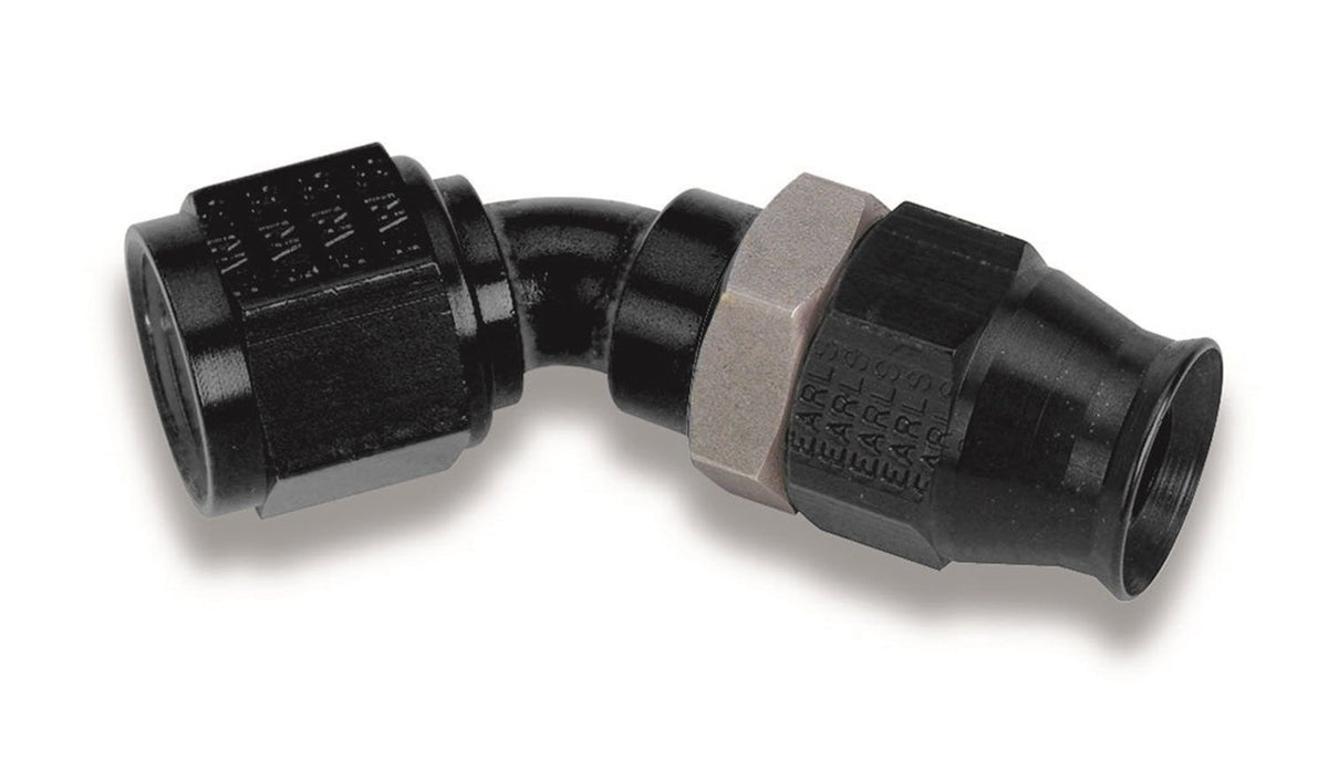 Earl's Performance Plumbing AT604736ERL BLACK -6 45 DEG AL TUBE ADJ. SPEED-SEAL