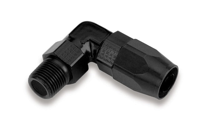 Earl's Performance Plumbing AT829006ERL BLACK 90 DEG 1/4 NPT TO -6 SWIVEL-SEAL