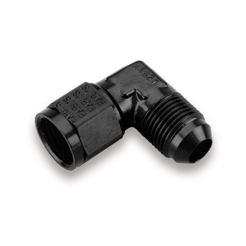 Earl's Performance Plumbing AT921104ERL BLACK -4 90 DEG MALE TO FEMALE SWIVEL