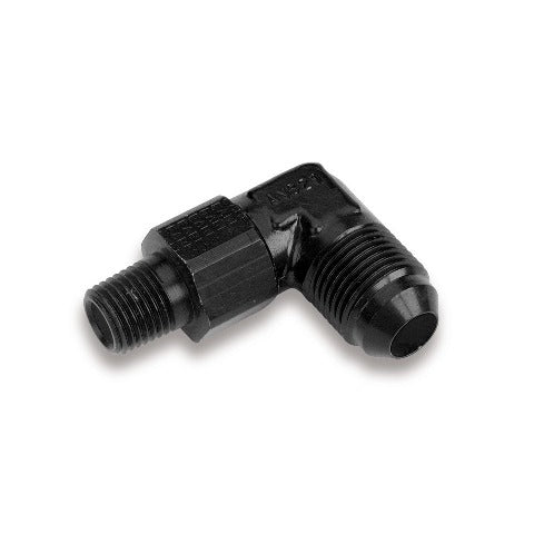 Earl's Performance Plumbing AT922166ERL BLACK 90 DEG -6 MALE-3/8 NPT SWIVEL