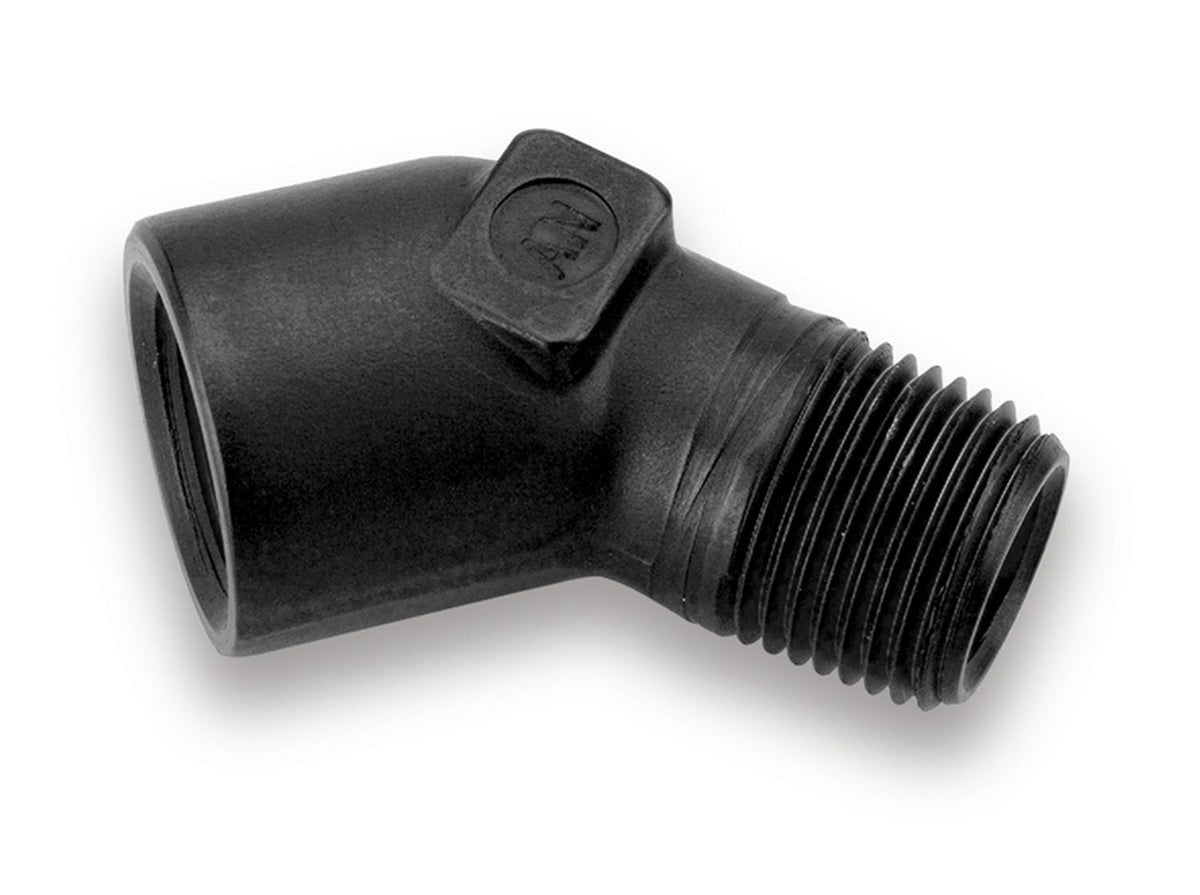Earl's Performance Plumbing AT991503ERL BLACK 3/8 NPT 45 DEG ST. ELBOW