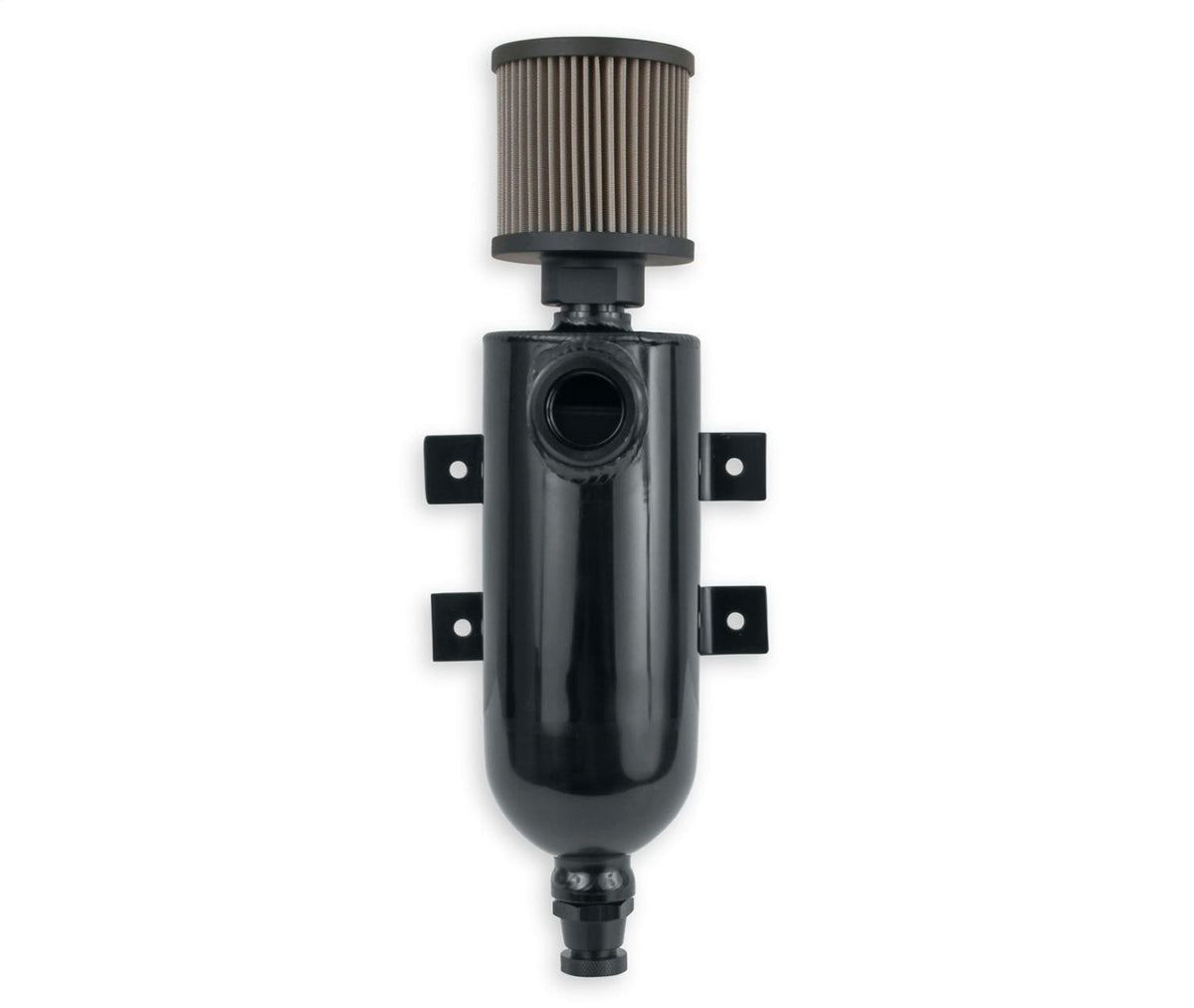 Earl's Performance Plumbing CT100ERL CATCH CAN W/AN O-RING INLET and FILTER-BLK