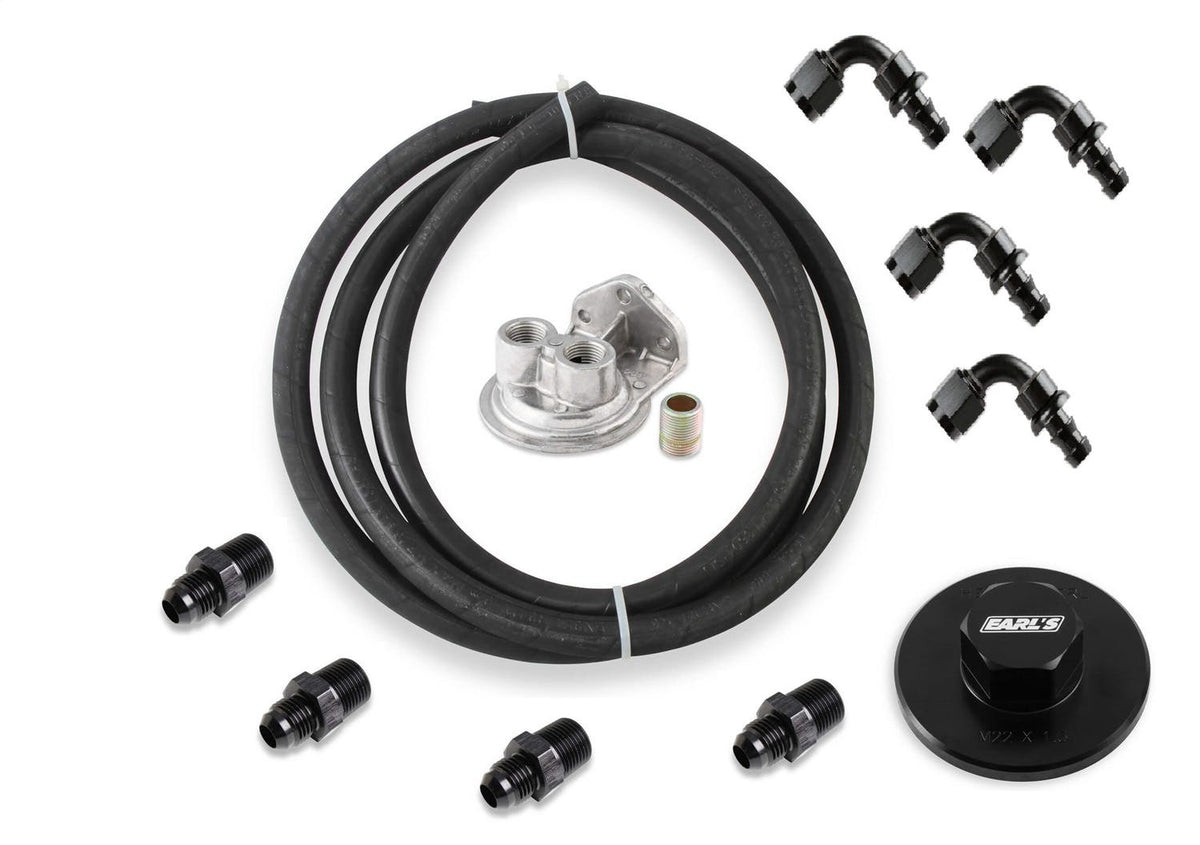 Earl's Performance Plumbing HEMI0003ERL G3 Oil Filter Relocation Kit - M22 Thrd
