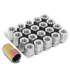 NRG Innovations 200 Series "Titanium" Lug Nut M12x1.25 Set 21 pc - 5 Lug Sets LN-T210SL-21