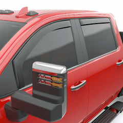 DISCONTINUED - EGR in-channel window visors front & rear set matte black Extended Cab 20-22 Chevrolet Silverado & GMC Sierra 2500HD & 3500HD