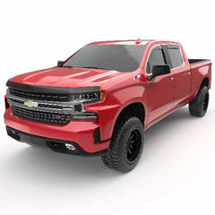 DISCONTINUED - EGR in-channel window visors front & rear set matte black Extended Cab 19-22 Chevrolet Silverado & GMC Sierra 1500