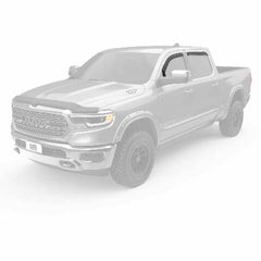 DISCONTINUED - EGR In-channel window visors front & rear set matte black Extended Cab 19-22 Ram 1500